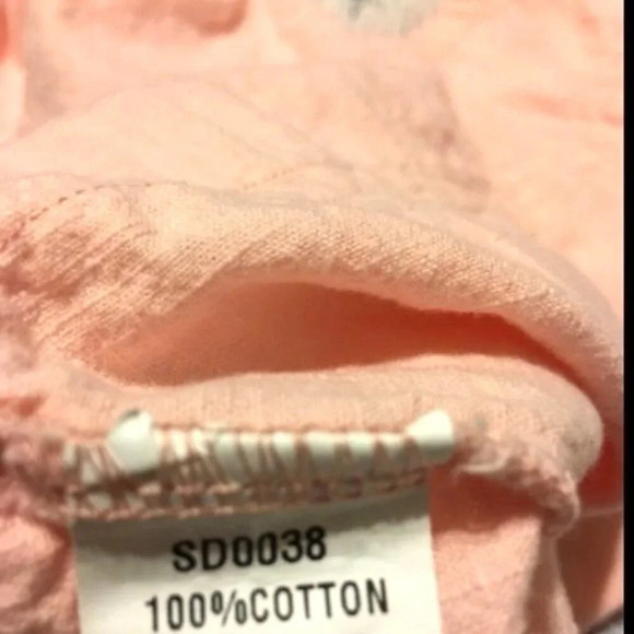 ML Kids Girls Dress Melon/White Lace Short Sleeve One Button Back Size 5 - Picture 4 of 5